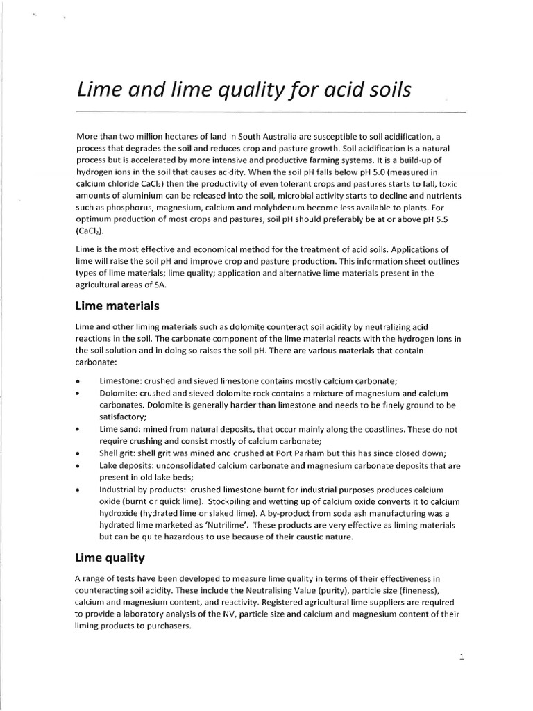 Lime and Lime Quality F | PDF