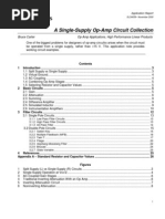 Single Supply Op Amp Applications