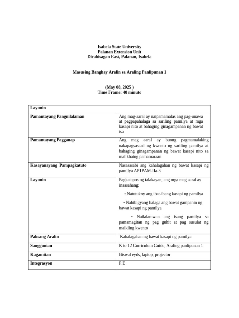 LP Social Studies | PDF