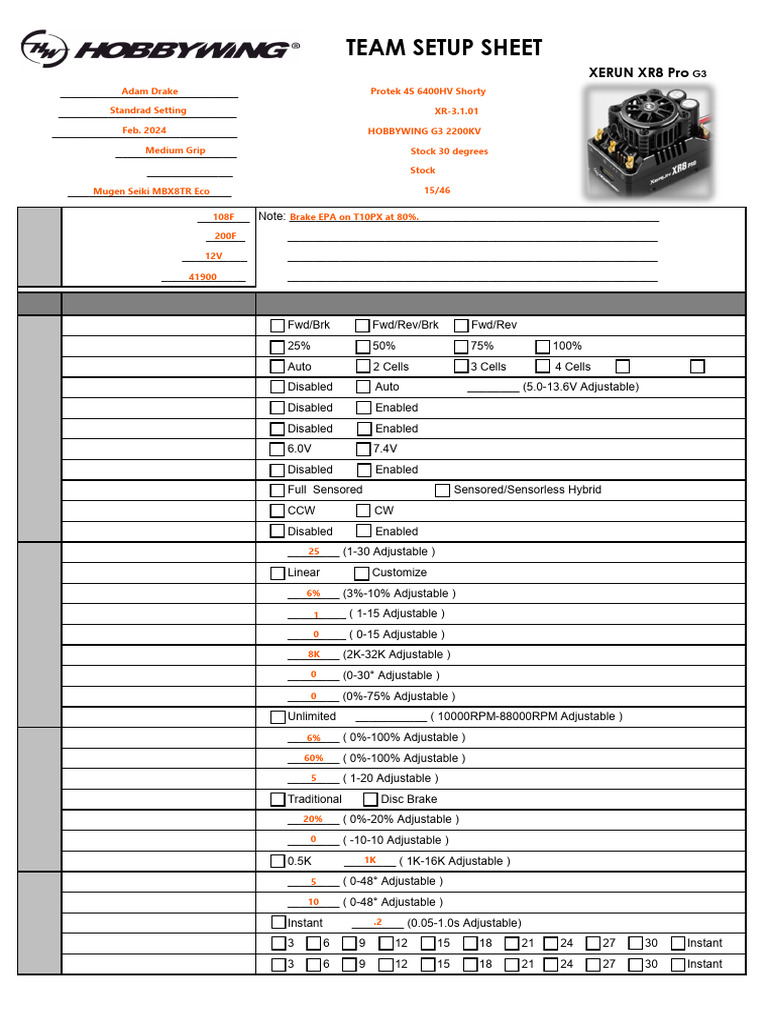 Adam Drake XR8 Pro G3 MBX8TR | PDF | Brake | Vehicle Technology