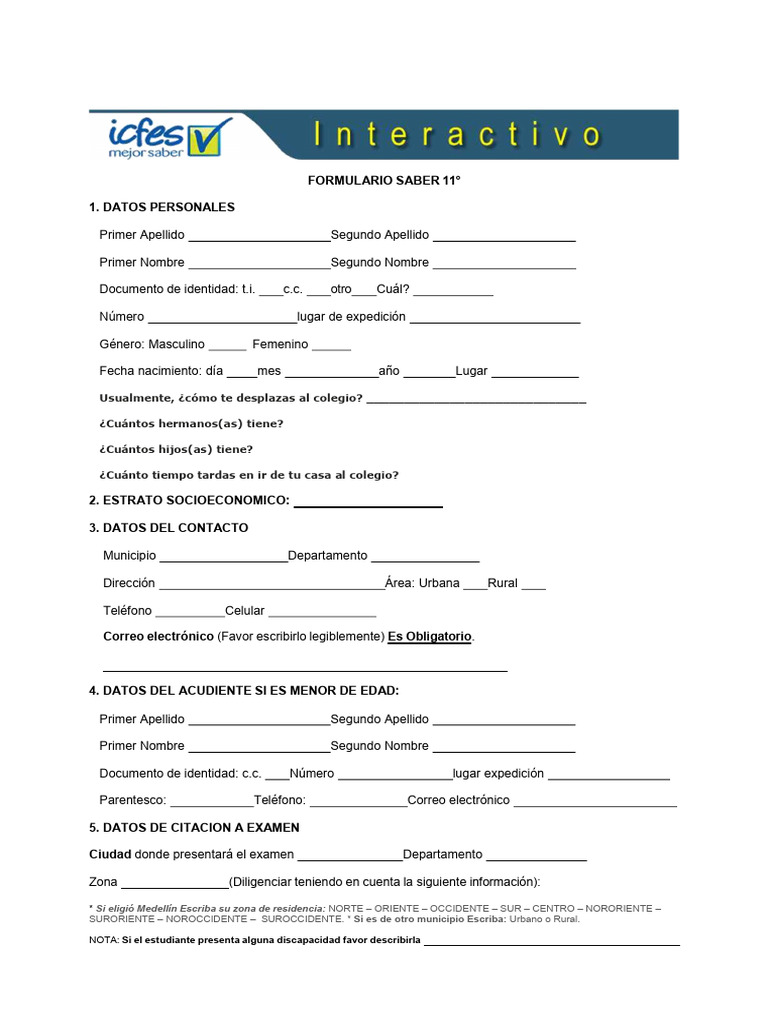 Formulario Actualizado 2025 | PDF