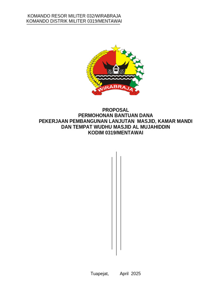 Proposal Dana Pembangunan Masjid 2025 | PDF