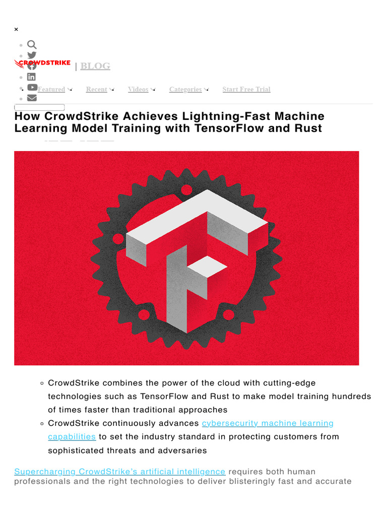 CrowdStrike's Fast ML Training with TensorFlow | PDF | Machine Learning ...
