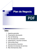 Presentación sobre el Plan de Negocio