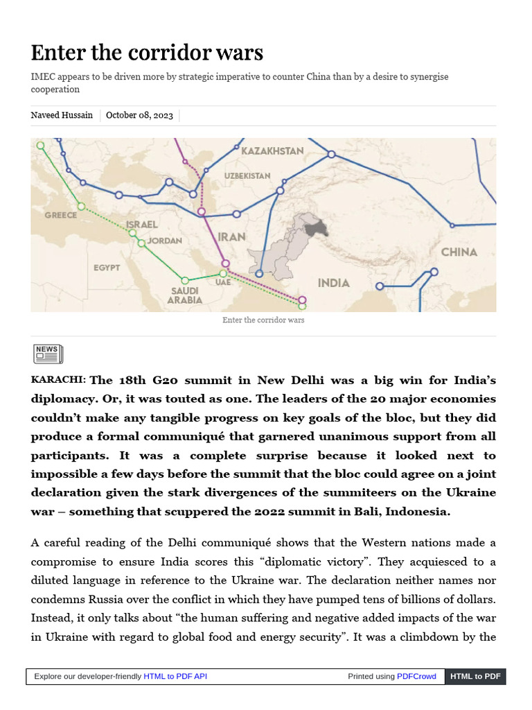 Tribune Com PK Story 2439926 Enter The Corridor Wars | PDF | Global ...