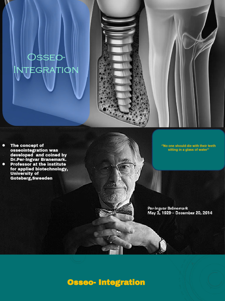 Osseointegration: A Historical Overview | PDF | Bone | Osteoblast