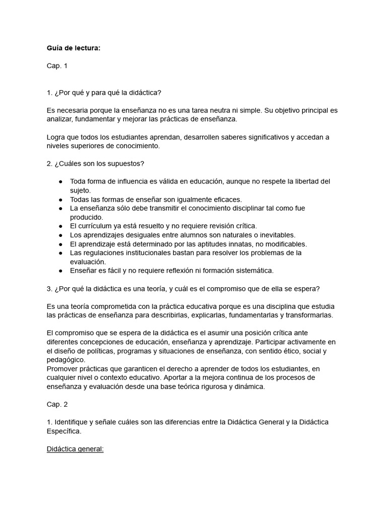 Didáctica Apuntes-1 | PDF | Enseñando | Plan de estudios