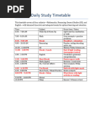 Gaokao Study Timetable for Students | PDF