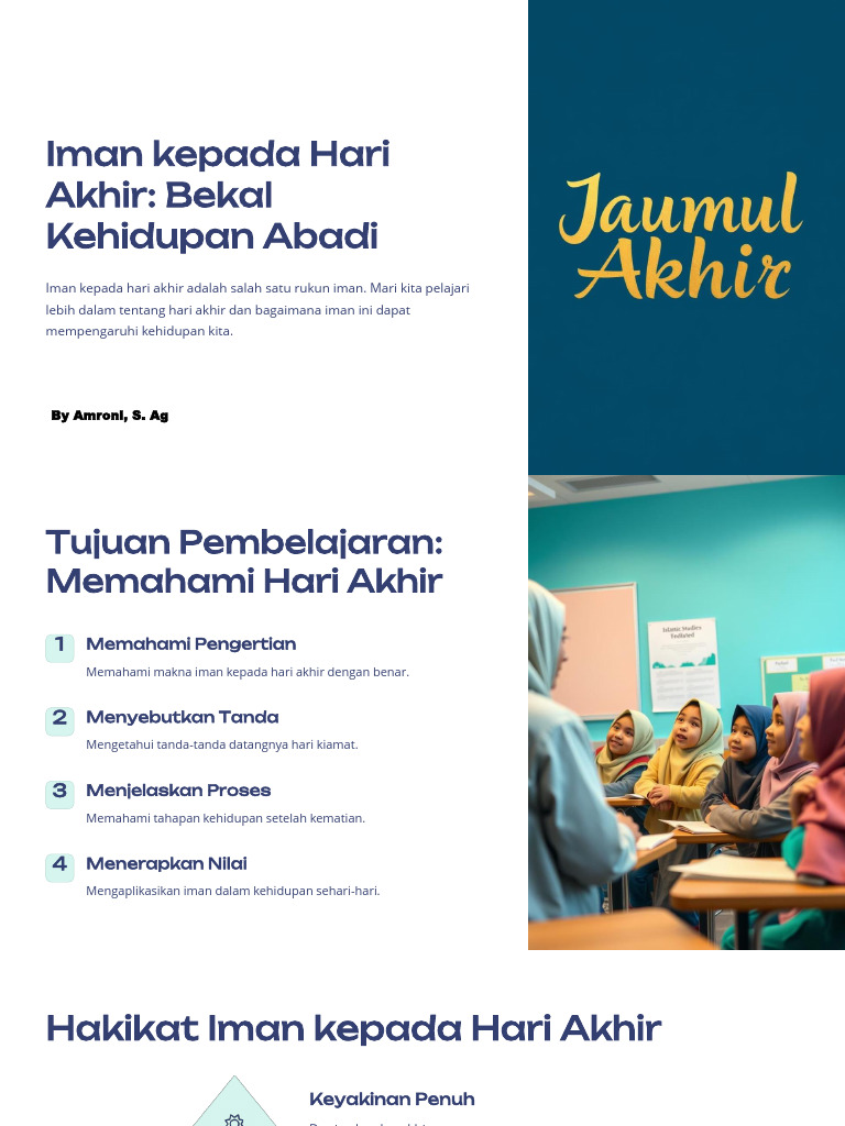 Iman kepada Hari Akhir dan Kehidupan Abadi | PDF