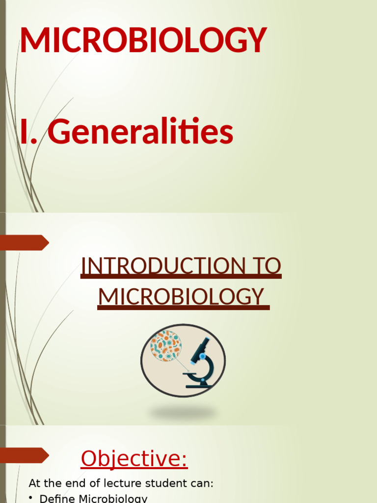 Microbiology Generalities | PDF | Cell (Biology) | Microbiology