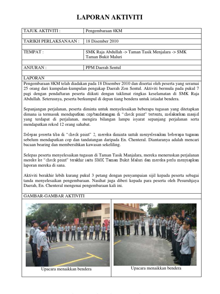 Contoh Laporan - Pengembaraan8KM  PDF