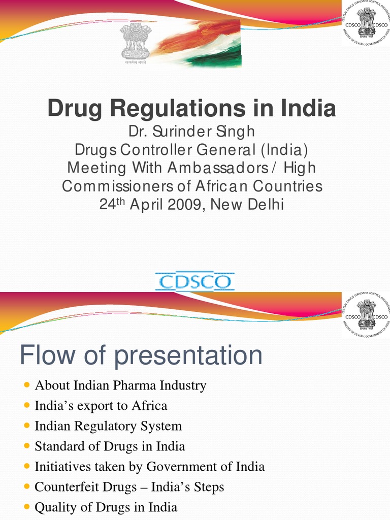 Drug Regulations in India Dr Surinder Singh Clinical Trial