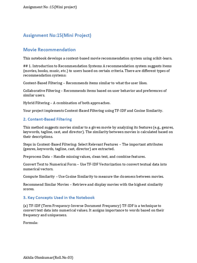 Assignment 15(Mini Project) | PDF