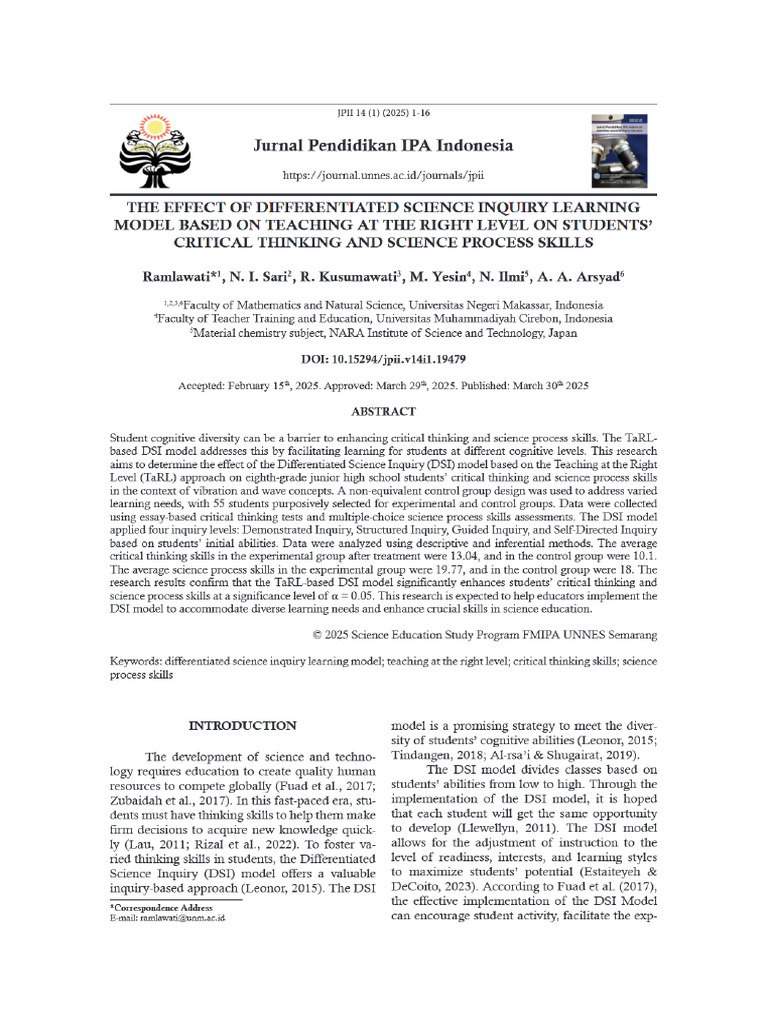 Science Process Skills | PDF