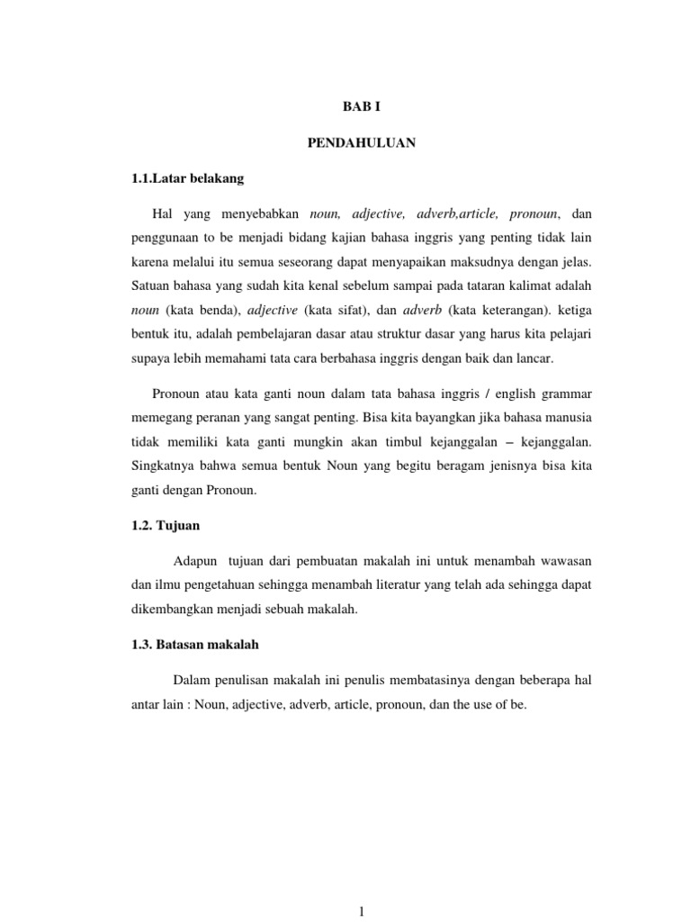 Pendahuluan Makalah In English