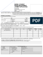 Classified / Student Classified Management Employment Application