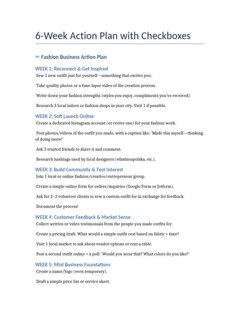 Fashion and Job Plan With Checkboxes | PDF | Résumé | Linked In
