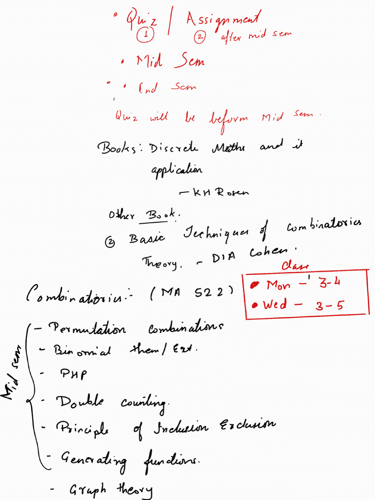 Combinatorics - 250319 - 180534 | PDF