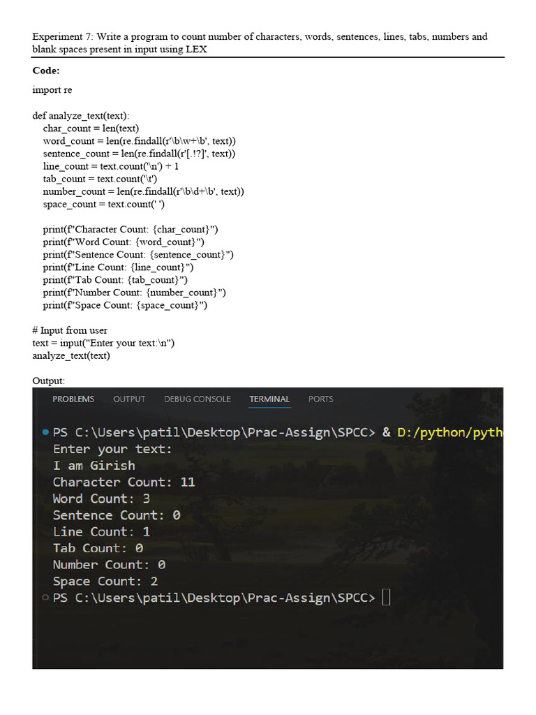 Text Analysis Program in Python | PDF