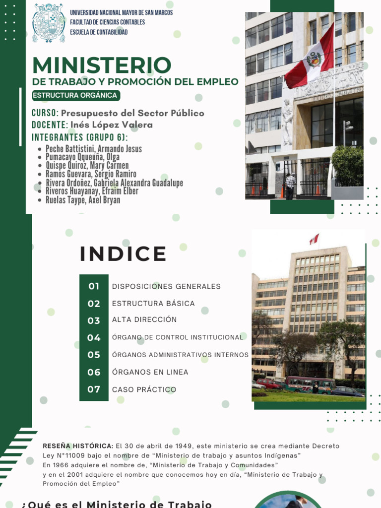 Grupo 6 - Ministerio de Trabajo y Promocion Del Empleo | PDF | Derecho ...