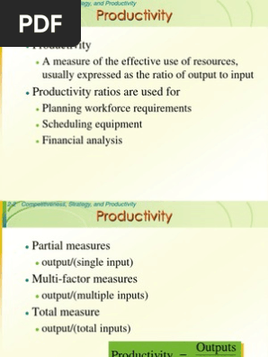 Productivity