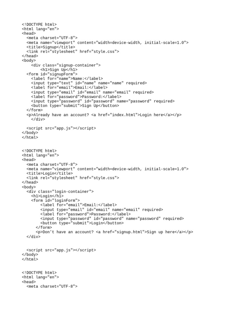 HTML Document Structure Overview | PDF | Security Engineering | Computing