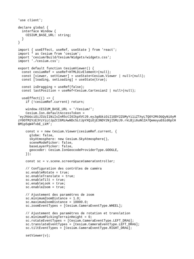 Cesium 3D Viewer Component in React | PDF | Computer Programming ...