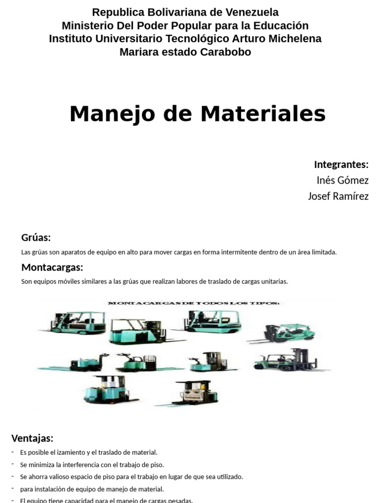 Manejo Eficiente de Materiales y Grúas | PDF | Máquina elevadora ...