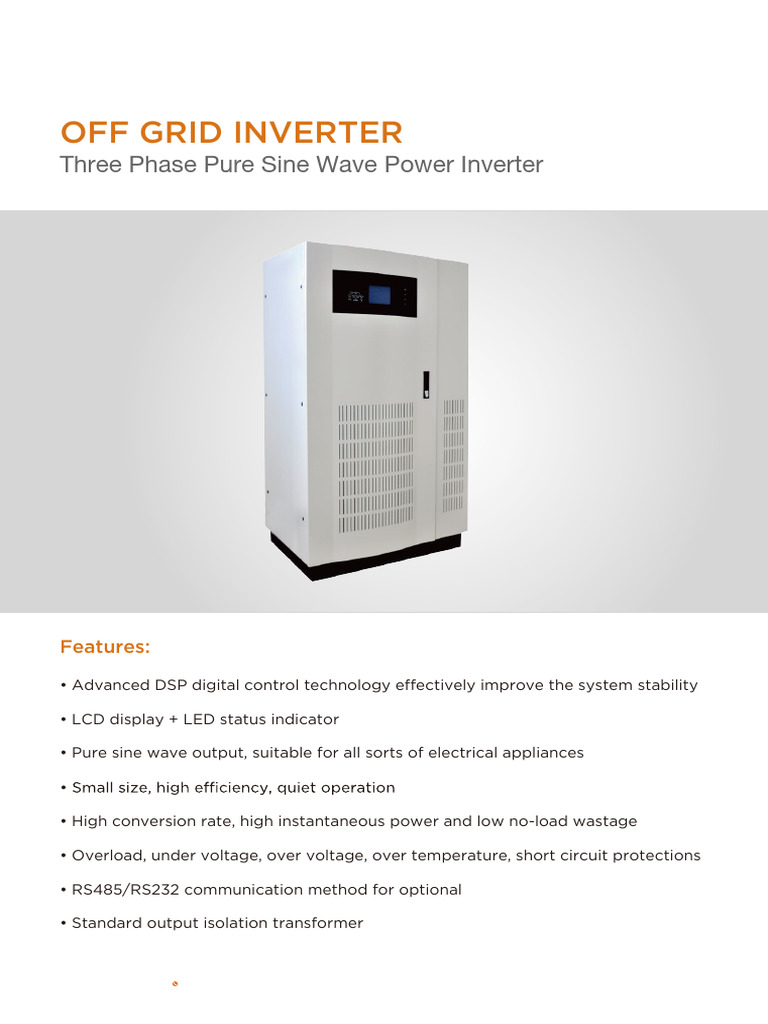 OFF GRID INVERTER 10 250kva | PDF | Power Inverter | Alternating Current