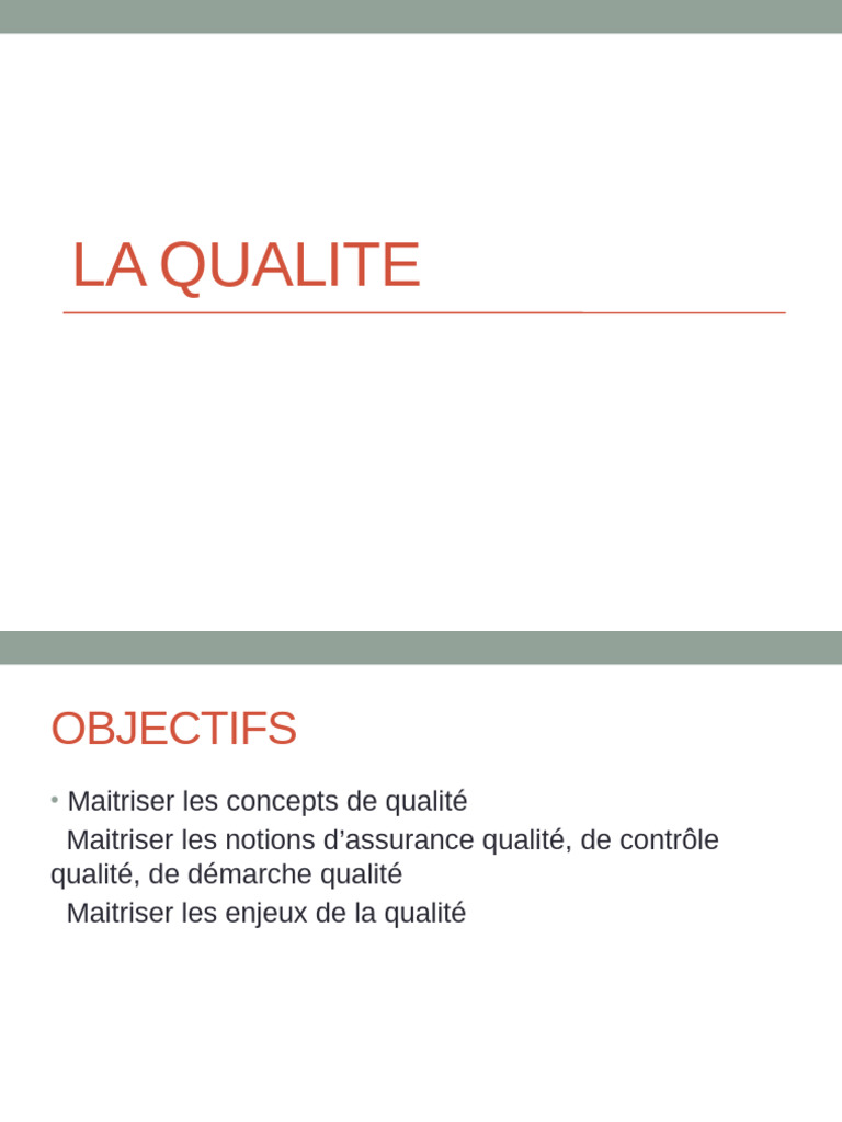 Concepts et Démarche de la Qualité | PDF | Management de la qualité