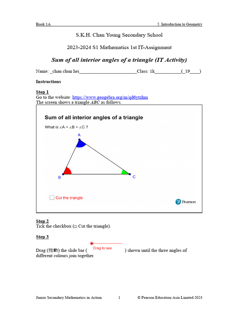 已編輯 - 1st Term IT Assignment | PDF | Geometric Shapes | Triangle Geometry