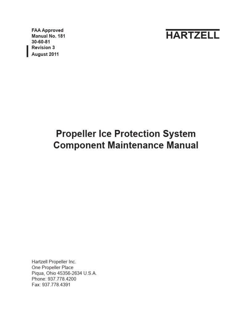 Propeller Ice Protection Manual 181 | PDF | Switch | Wear