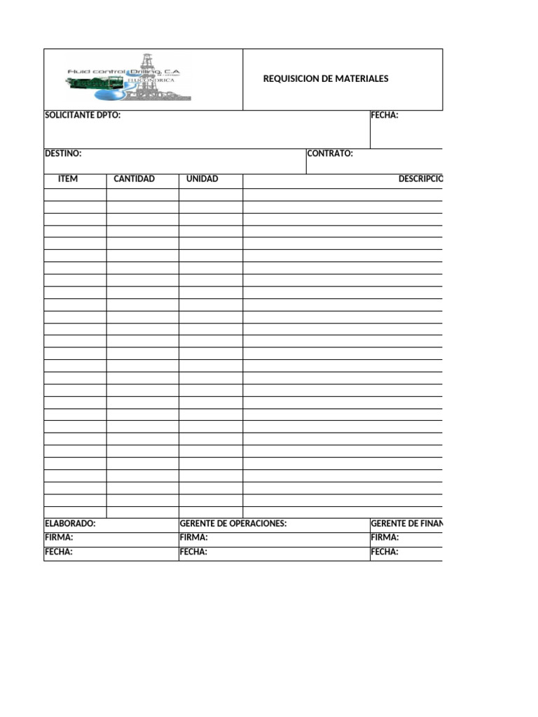 Formato de Requisicion | PDF