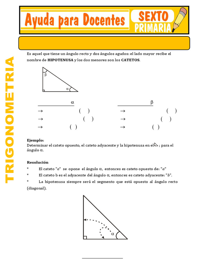 Triangulo Rectangulo para Sexto de Primaria | PDF | Triángulo | Formas ...