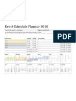 Event Schedule Planner 2010