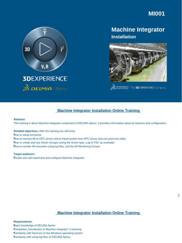 Machine Integrator Training Overview | PDF | Programmable Logic ...