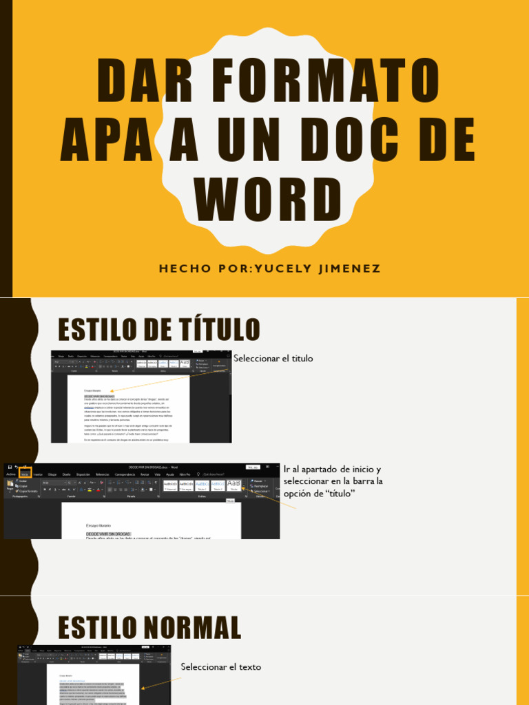 Dar Formato Apa a Un Doc de Word | PDF