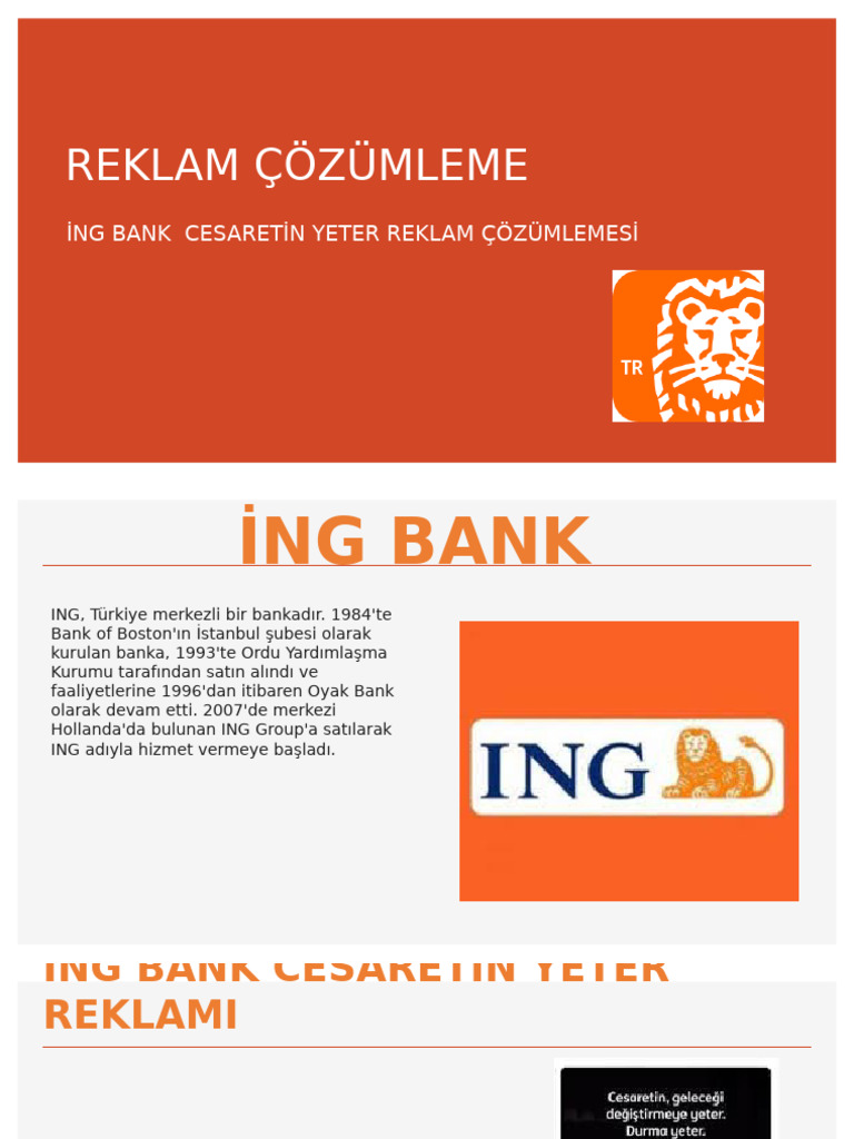 Reklam Çözümlemeleri̇ Ing Bank | PDF