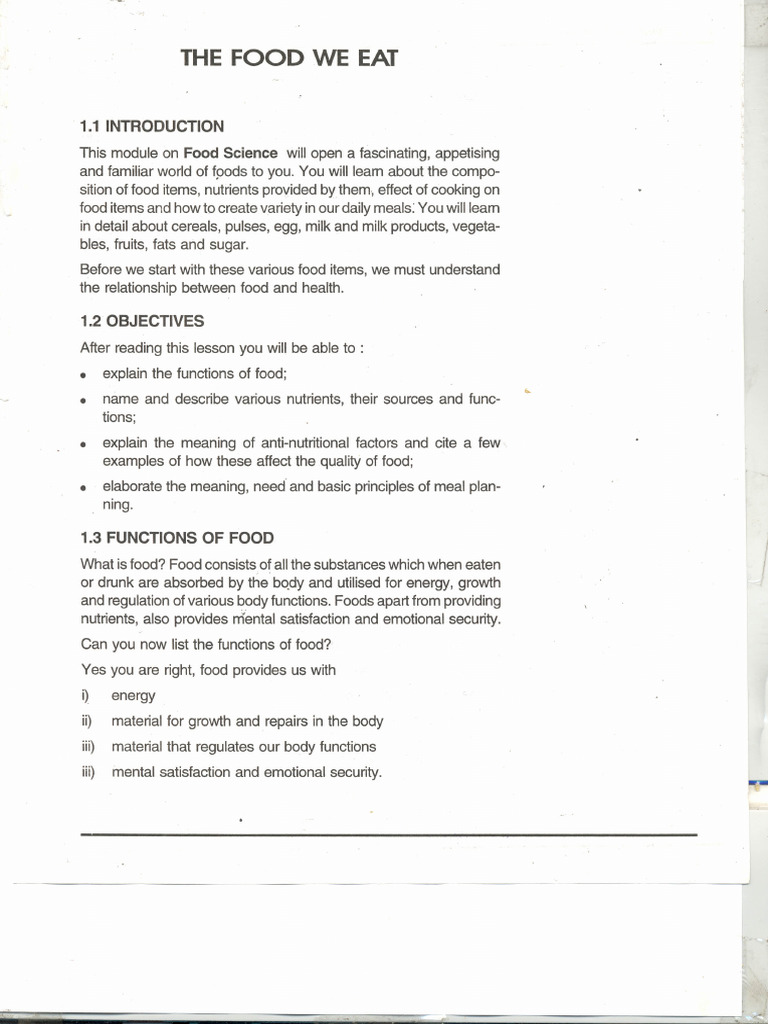 Understanding Food and Nutrition | PDF | Food Energy | Fat