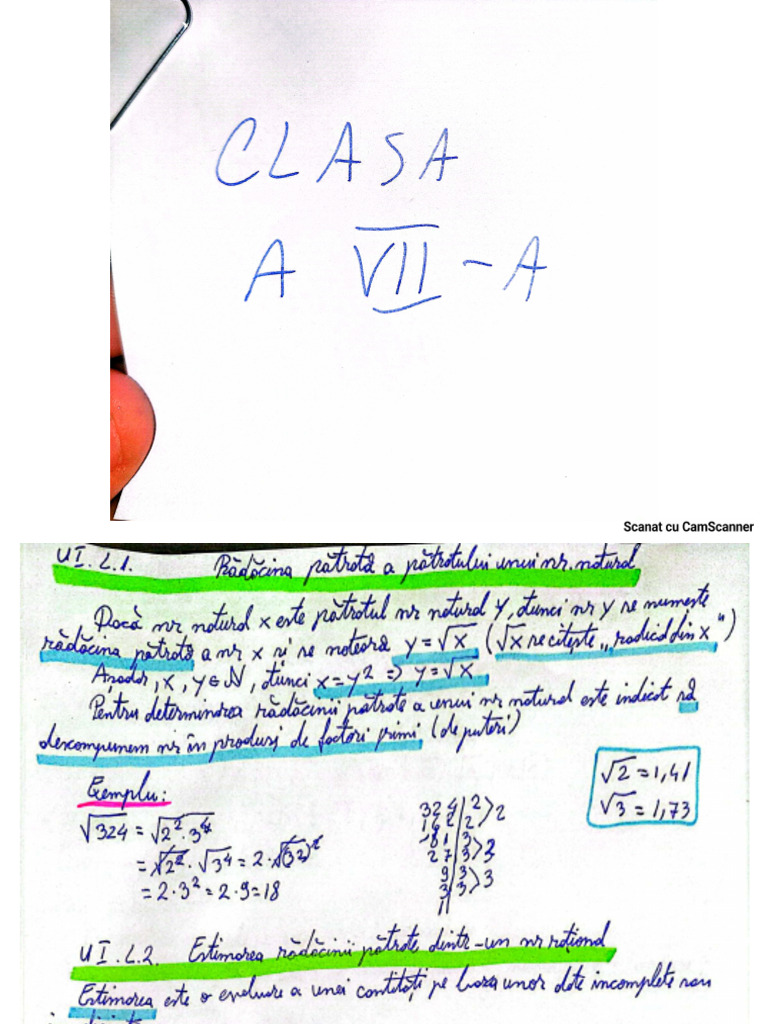 formule radicali clasa 7