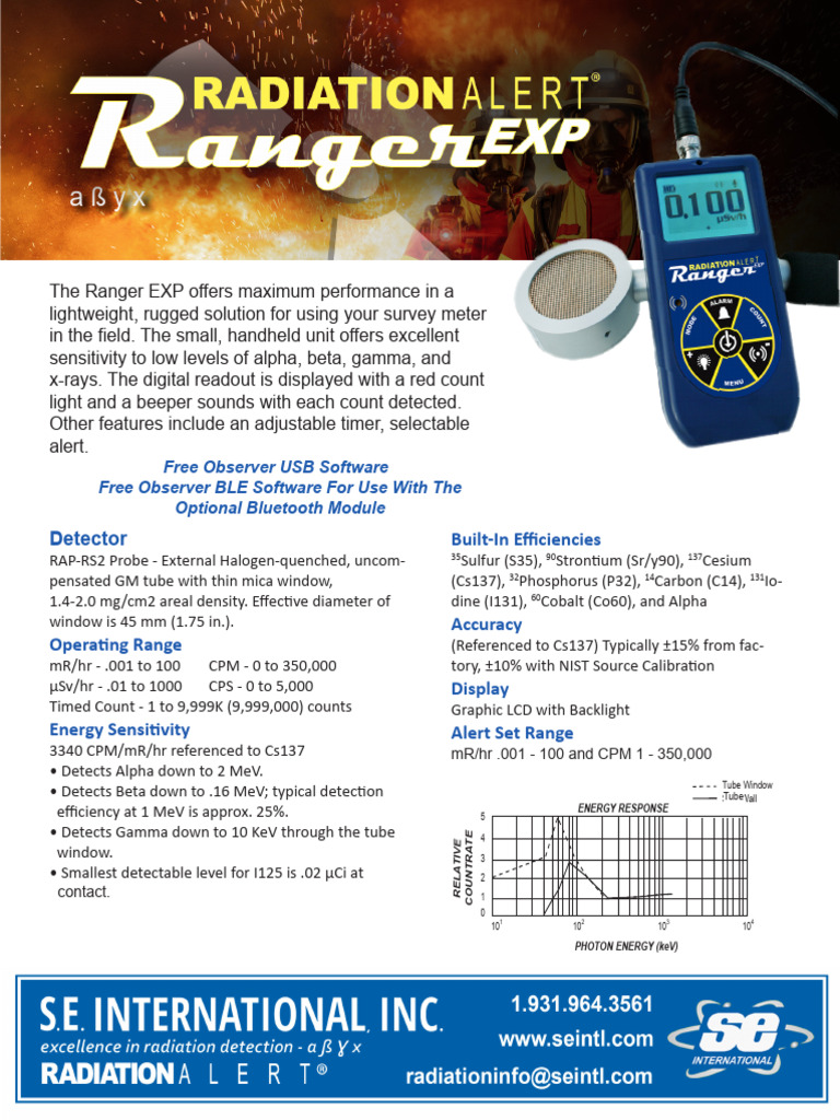 Ranger EXP: Portable Radiation Meter | PDF | Radiation