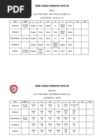 Class-wise Time Table 2025-26 | PDF | Languages Of India | Inquiry