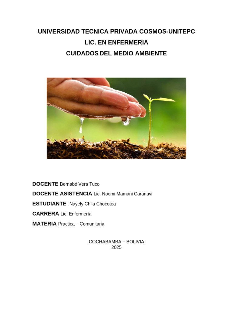 Cuidados del Medio Ambiente en Salud | PDF | Entorno natural ...