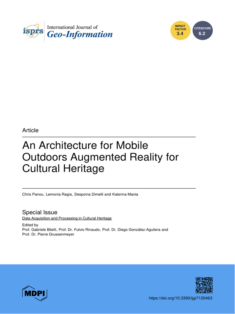 Mobile AR for Cultural Heritage Sites | PDF | Augmented Reality ...