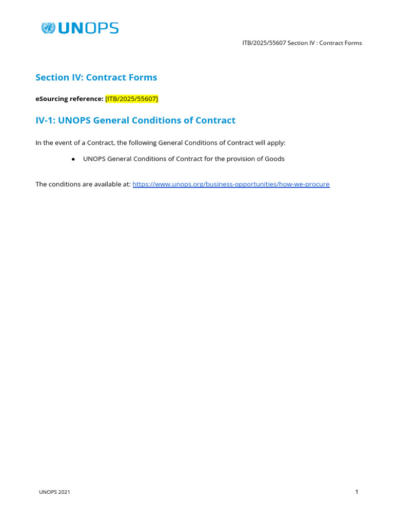 ITB - 2025 - 55607 - Section - IV - Contract Forms | PDF | Business Law ...