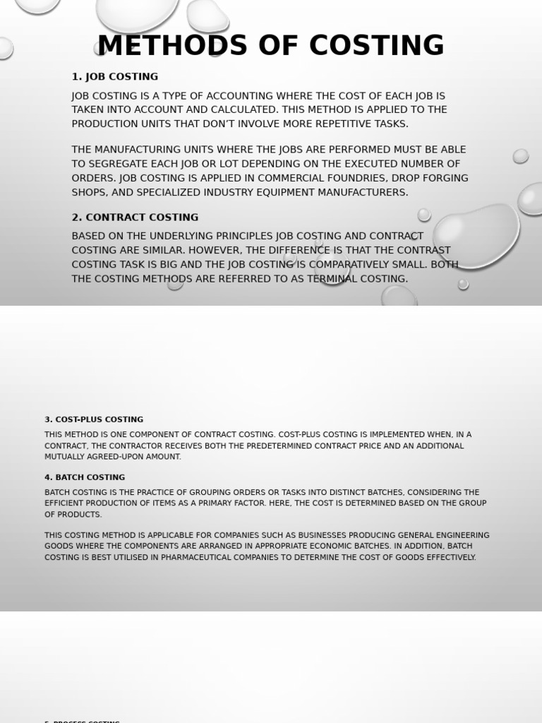 Comprehensive Costing Methods Explained | PDF | Expense | Cost Accounting