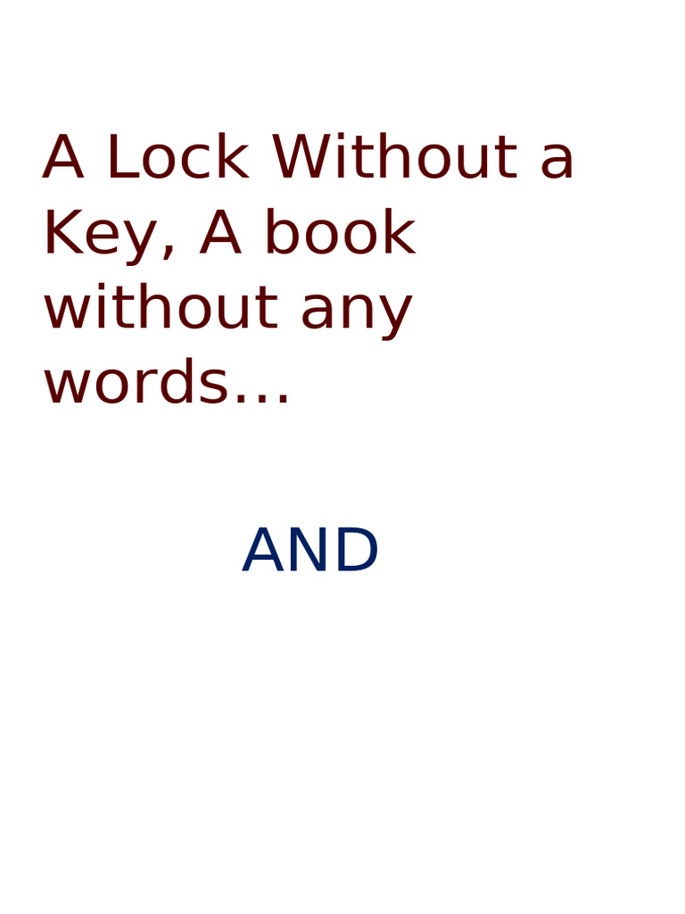 A Lock Without A Key | PDF