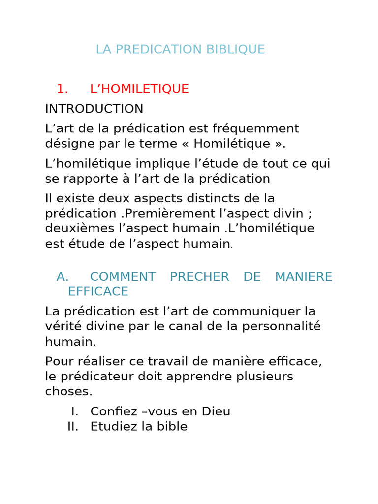 Guide de Prédication Biblique | PDF | Bible | Vérité