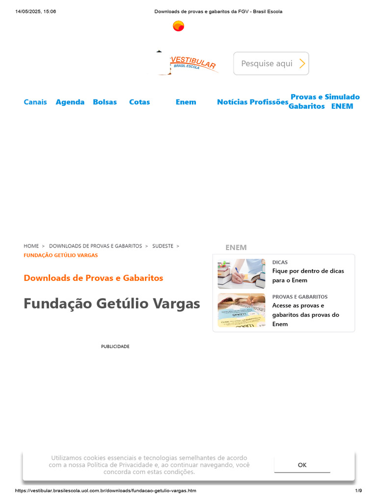 Gabaritos e Provas FGV 2026 Disponíveis | PDF