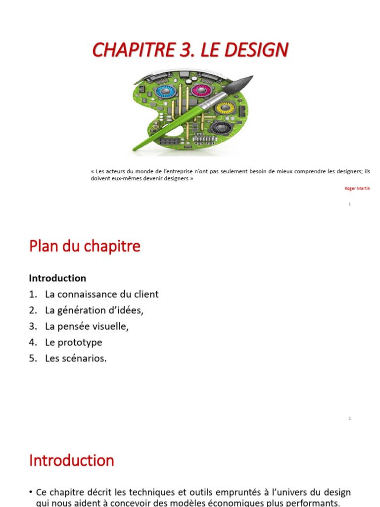 Techniques de Design pour Modèles Économiques | PDF | Scénario | Innovation